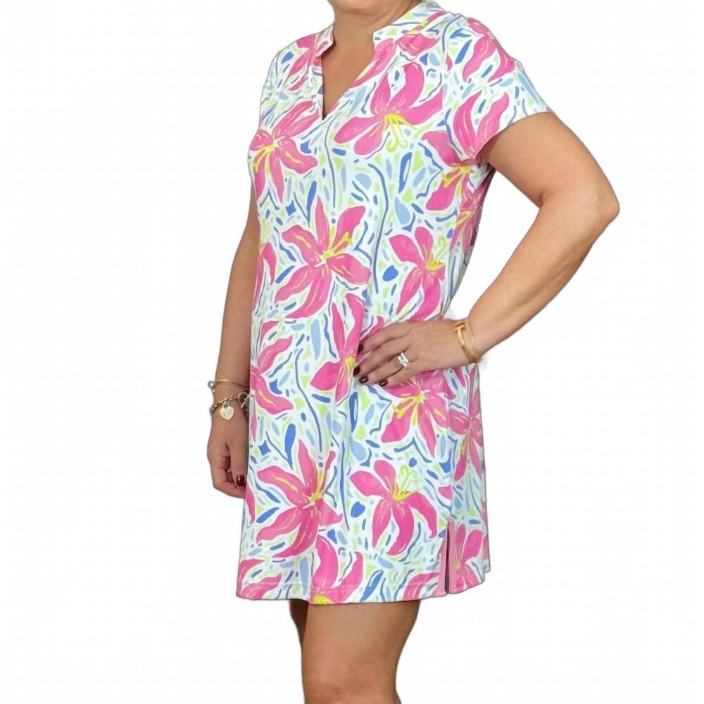 NEW MARY SQUARE montauk mini dress in hibiscus harmony